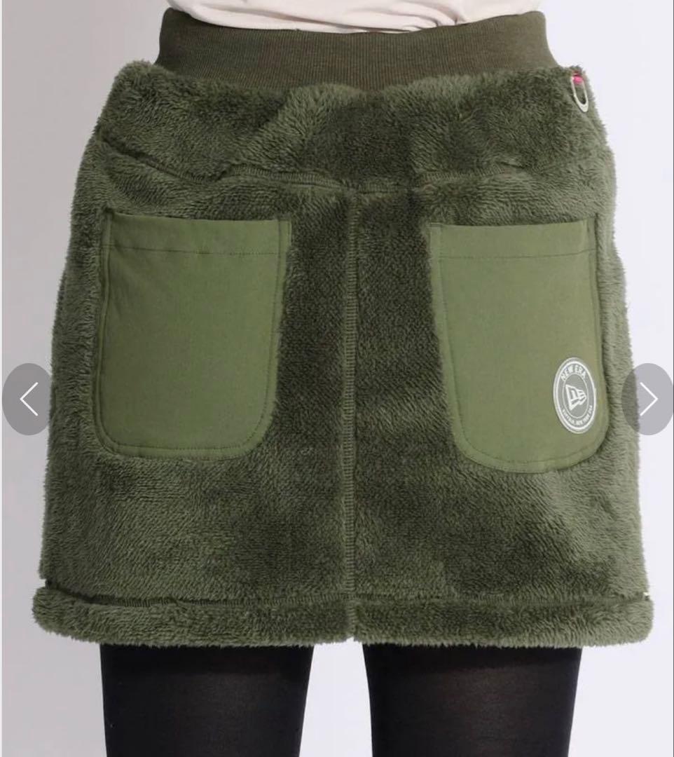 ニューエラ ゴルフ オリーブ フリーススカート-純正最安