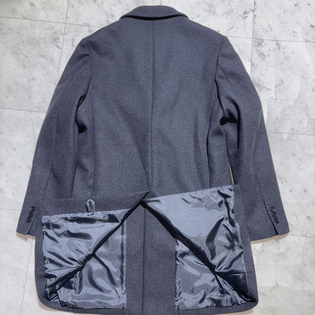 未使用級/L シップス チェスターコート super160 メリノウール 紺