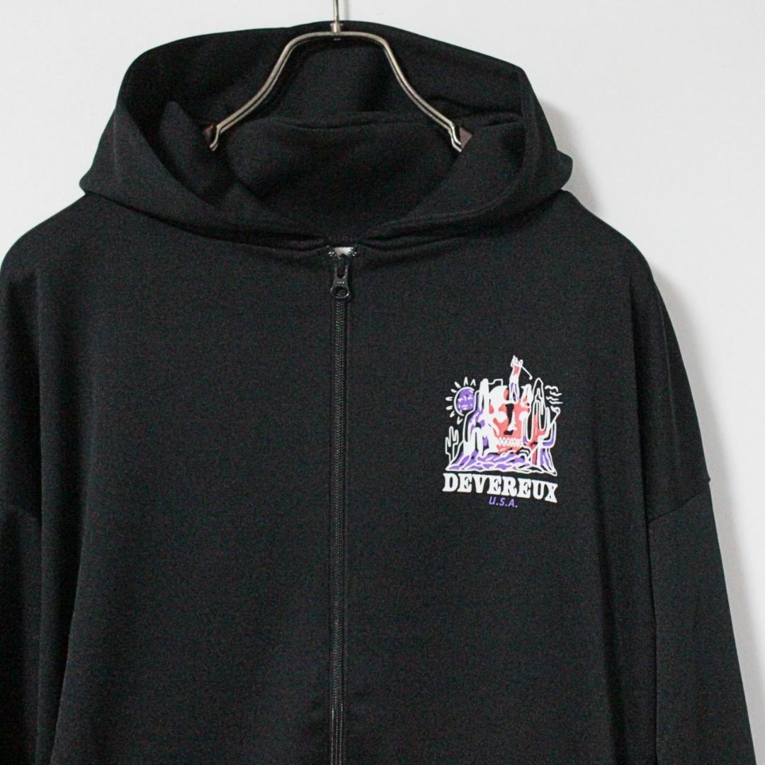 未使用 デヴァロー 立体フード グラフィック ジャージパーカー・フーディー M