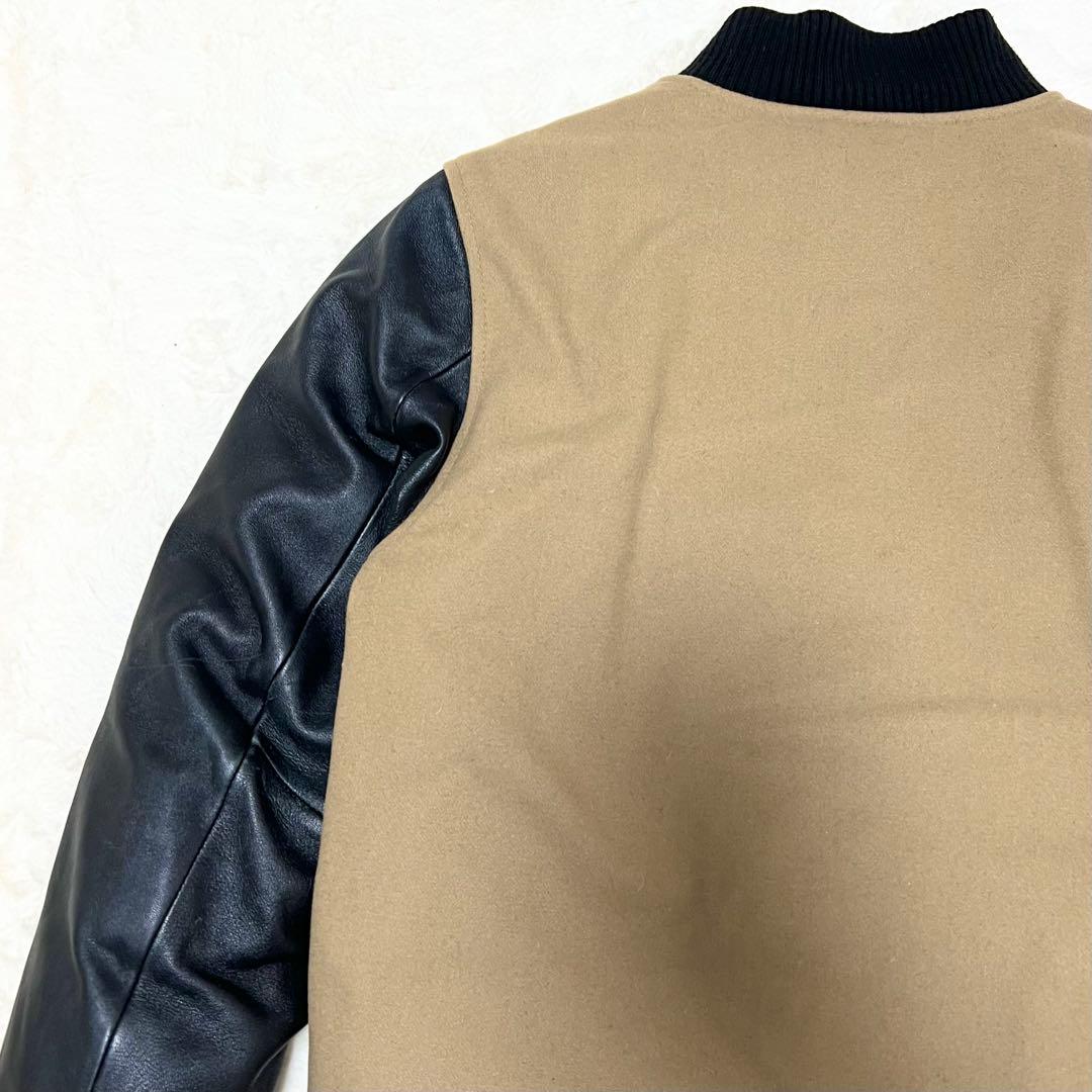 ナイキ✨️デストロイヤージャケット　切り替え　袖レザー　スタジャン　内側ダウン　Ｍ