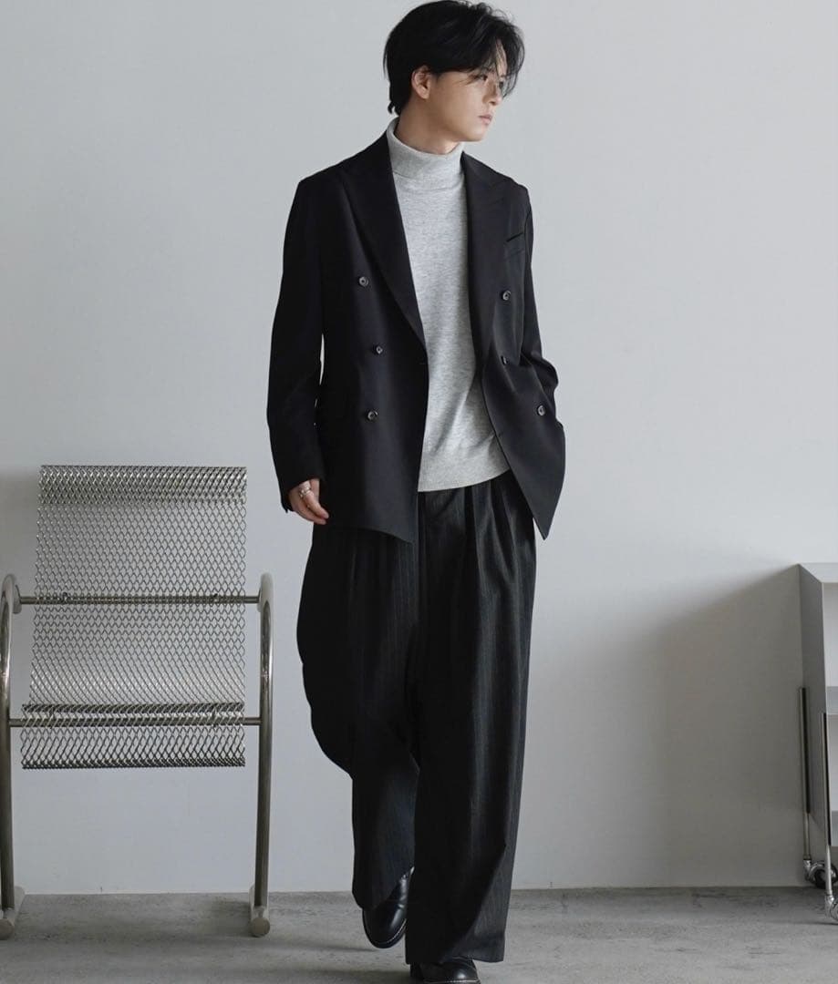 【WYM LIDNM】HIGH TWIST PE DOUBLE SUITブラック