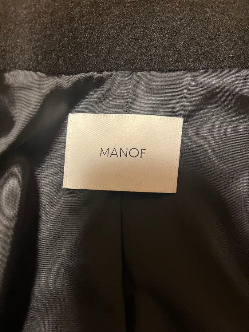 美品　MANOF COLLARLESS LONG COAT マノフ完売品