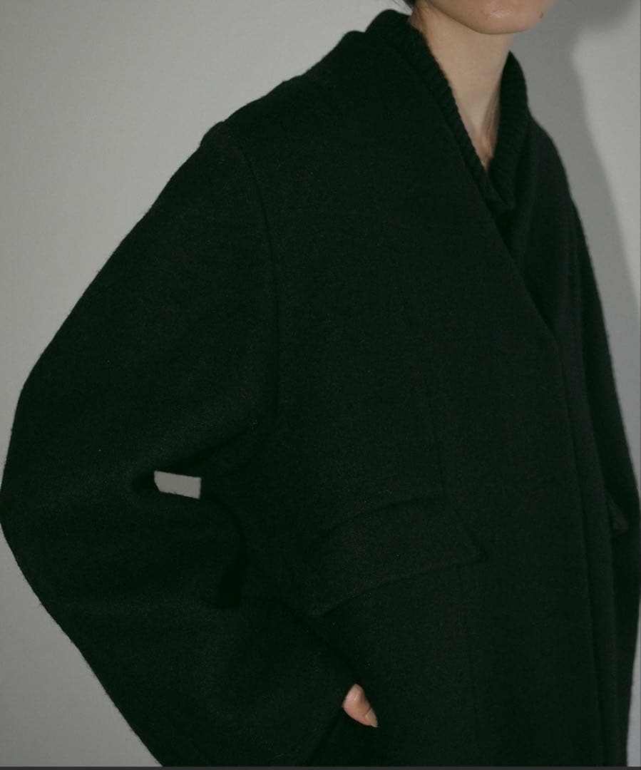 美品　MANOF COLLARLESS LONG COAT マノフ完売品