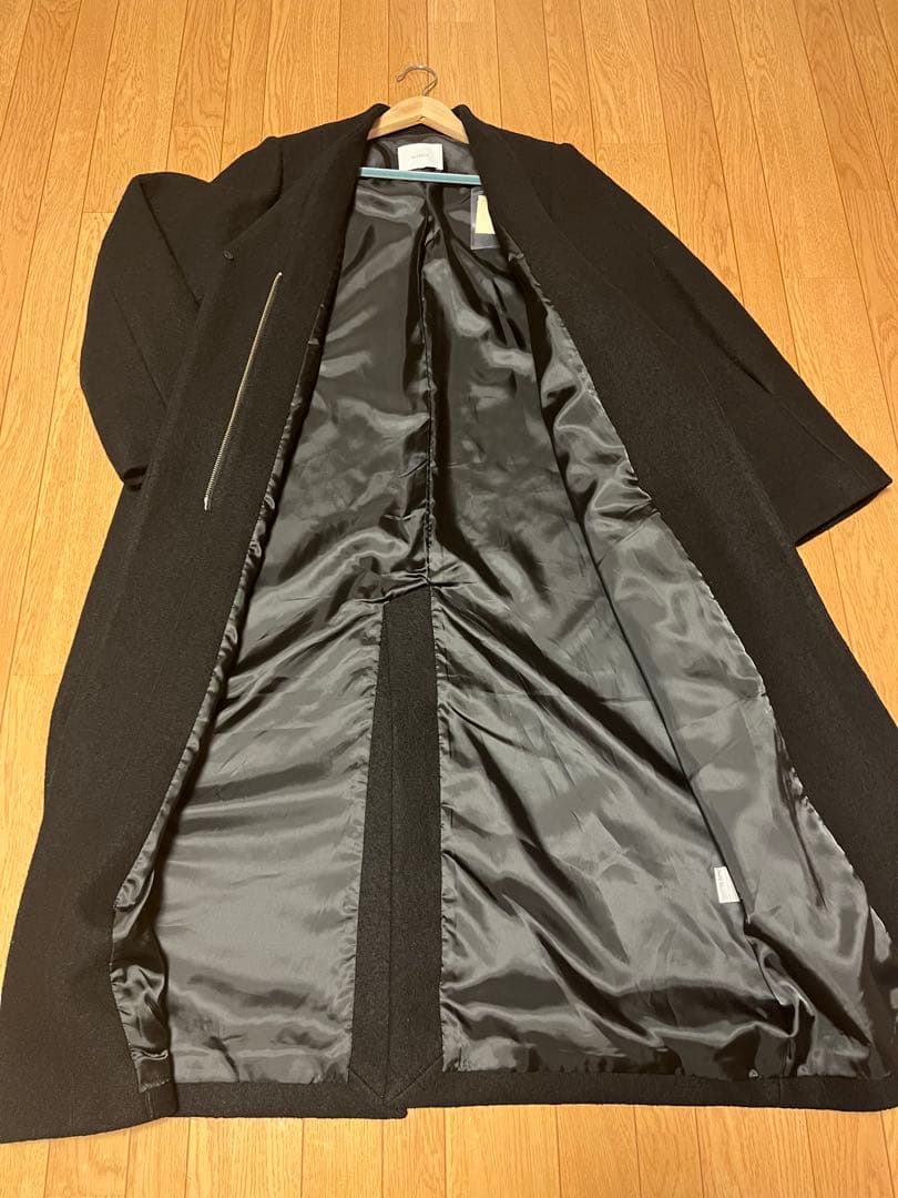 美品　MANOF COLLARLESS LONG COAT マノフ完売品