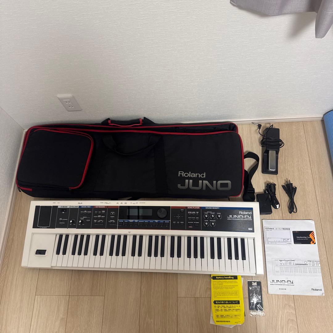【美品】Roland 61鍵 シンセサイザー JUNO-DI-WH ホワイト