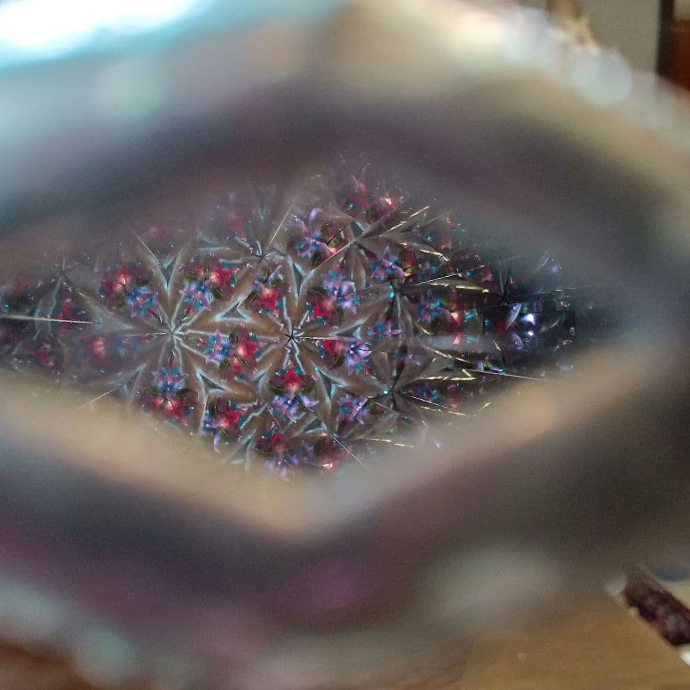 ＊「ペット、喫煙者無し」　万華鏡ステンドグラス　ガラス製カレイドスコープ