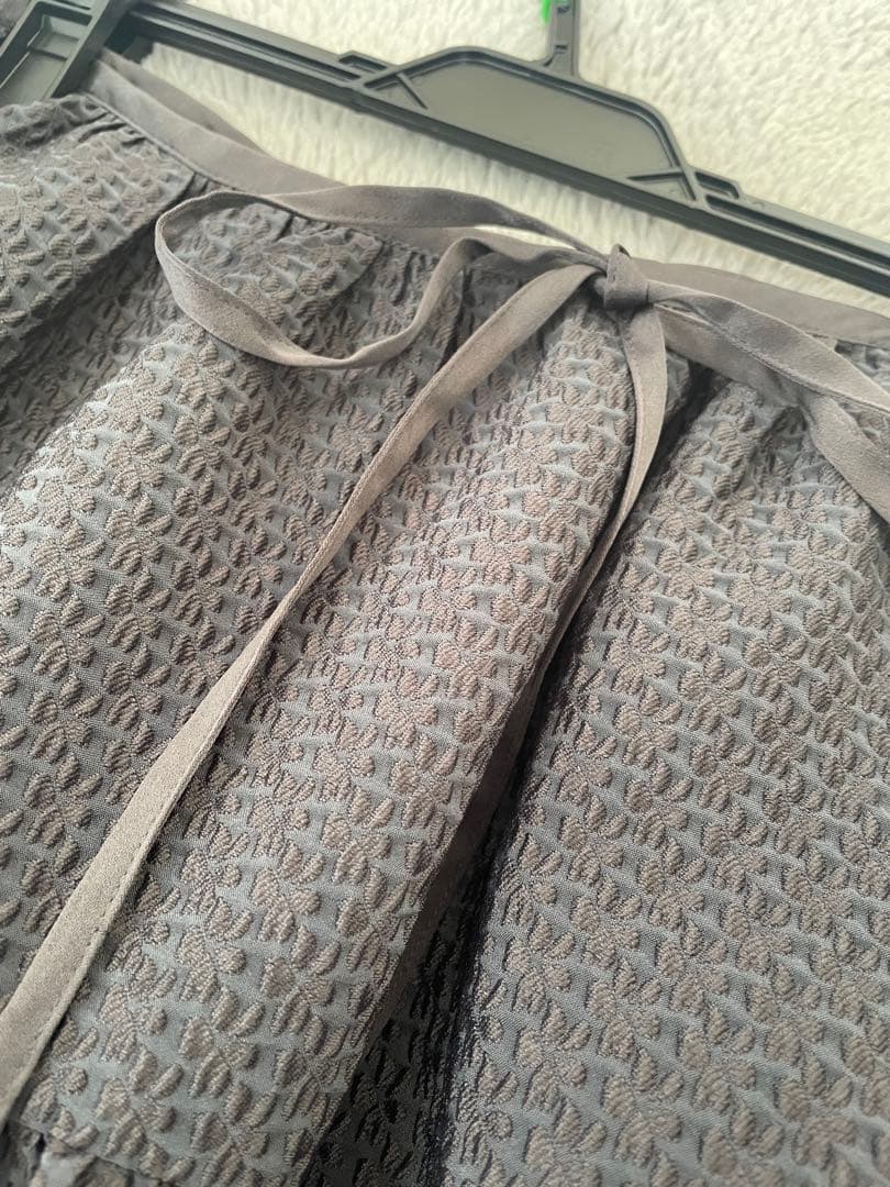 ブルレア Bluelea ジャガードスカート/チャコールグレー 38