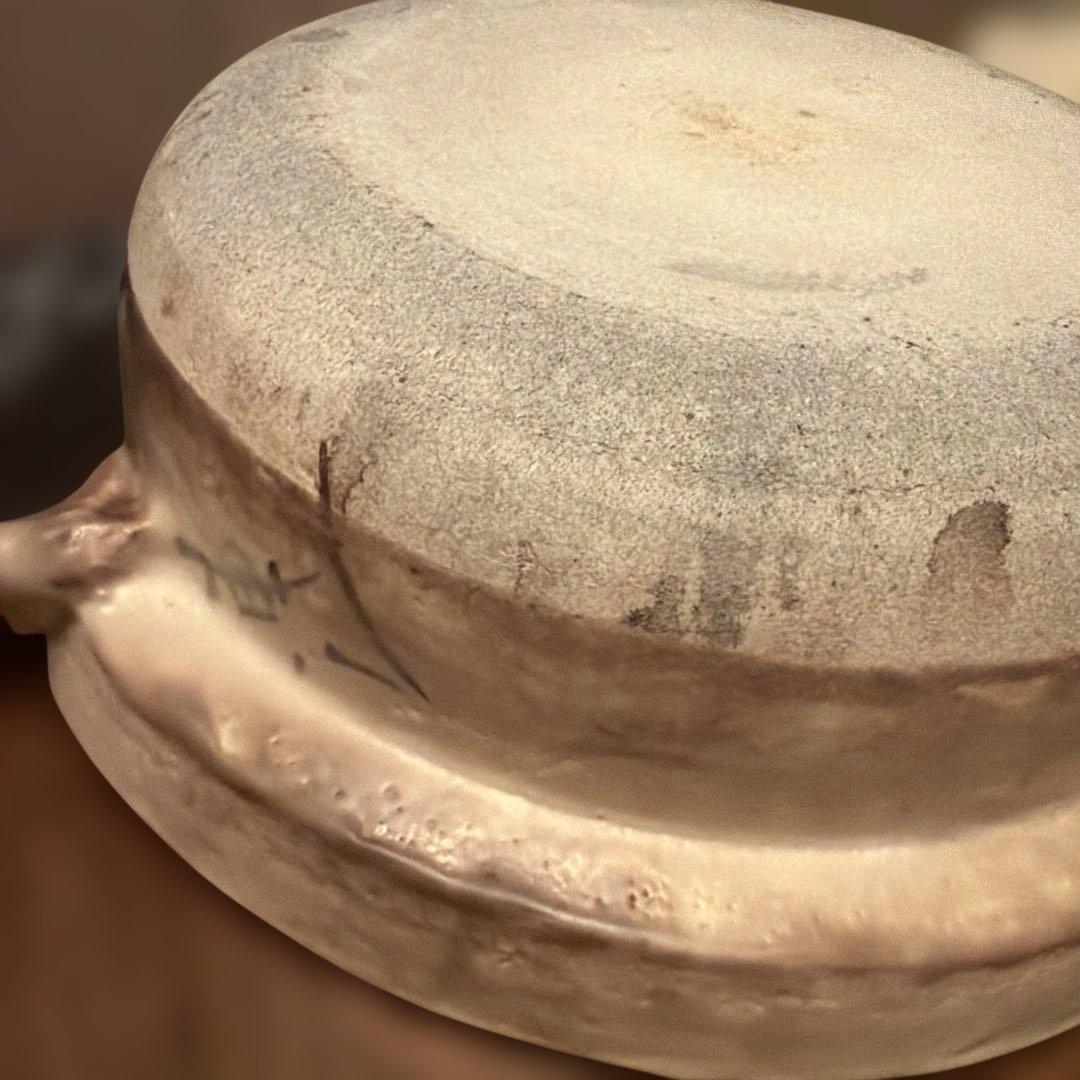 【友野】中垣連次 美濃焼 黒織部 手造り土鍋 逸品作