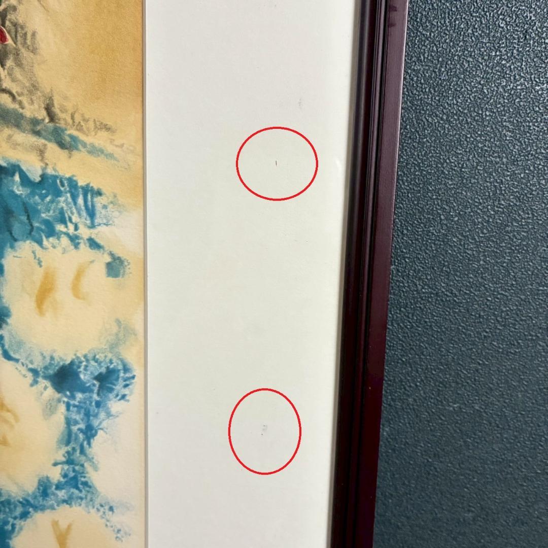 美品 前田青邨「薔薇」リトグラフ 前田すゑ承認印・証明シール・日本