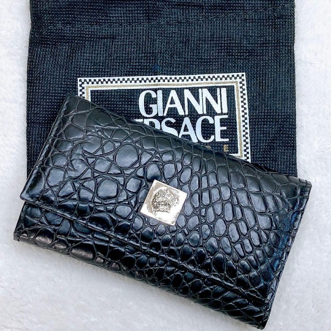 ✨美品✨ヴェルサーチ メデューサ クロコ型押し 6連キーケース