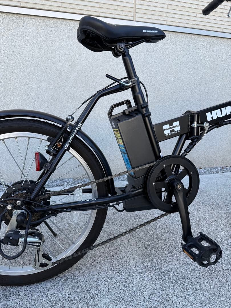 【美品】HUMMER プレミアム版20インチ折り畳み電動アシスト自転車 6段変速