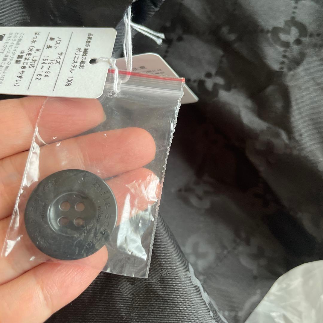 ミラ・ショーン ロゴジャガード レインコートM～L ブラック