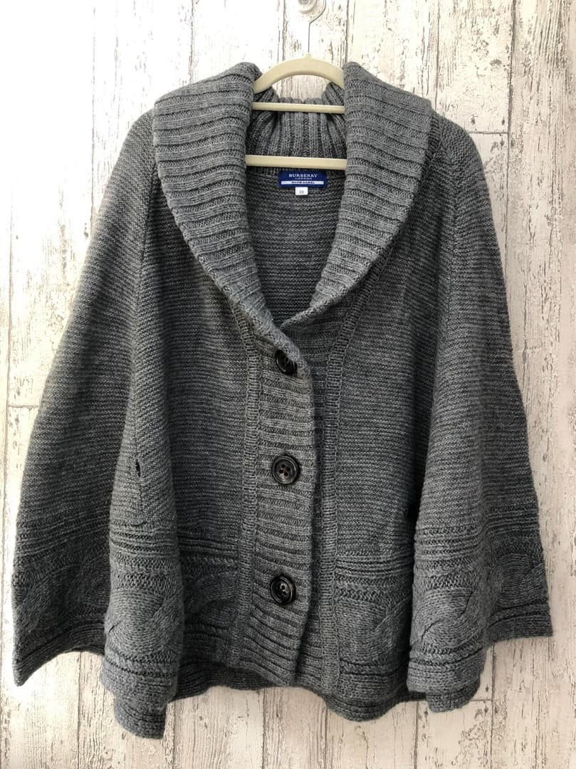 BURBERRY BLUE LABEL カーディガンポンチョ希少