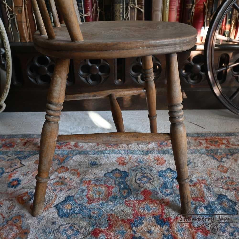 L3705-62-2 英国アンティーク アイベックスチェア キッチンチェア 剝離