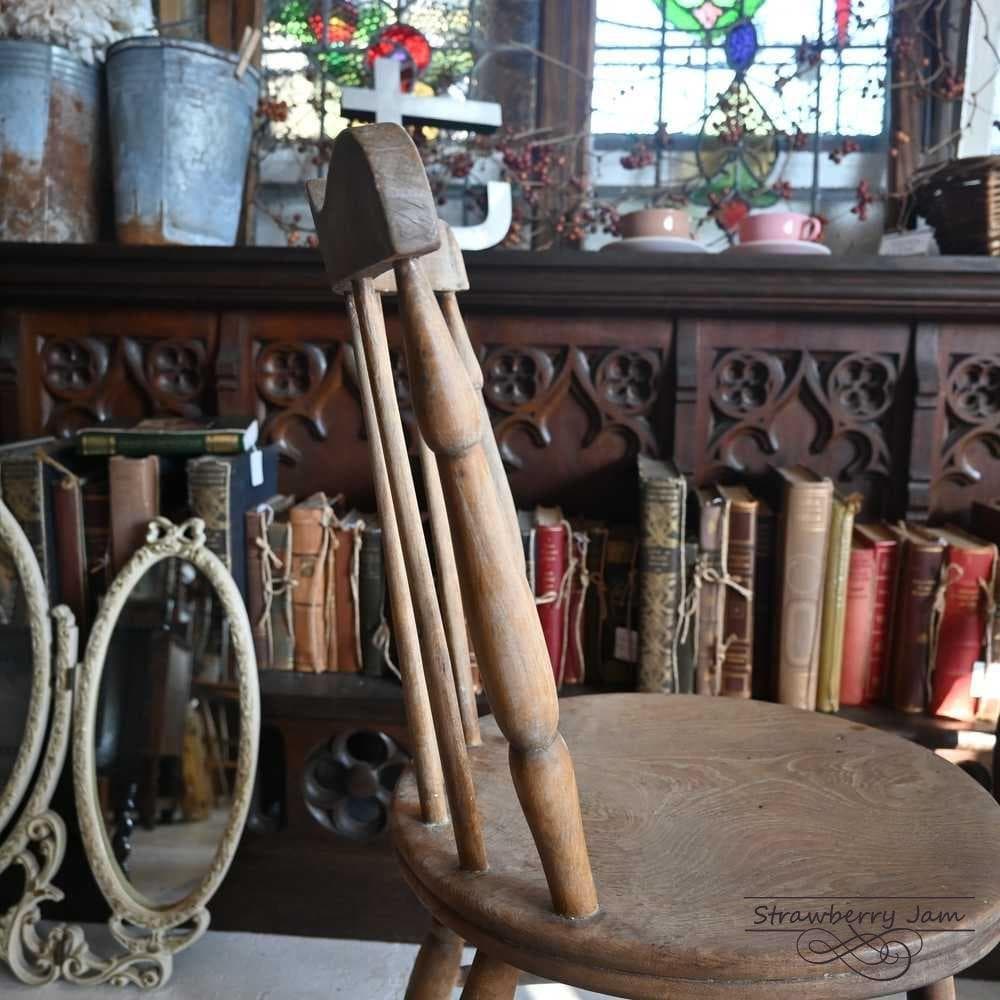 L3705-62-2 英国アンティーク アイベックスチェア キッチンチェア 剝離