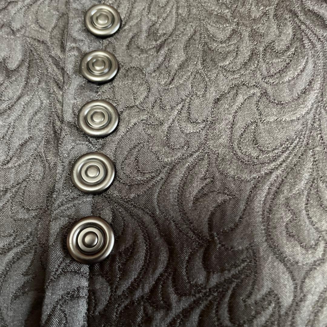 Christian Diorブラックエンボス加工ワンピース