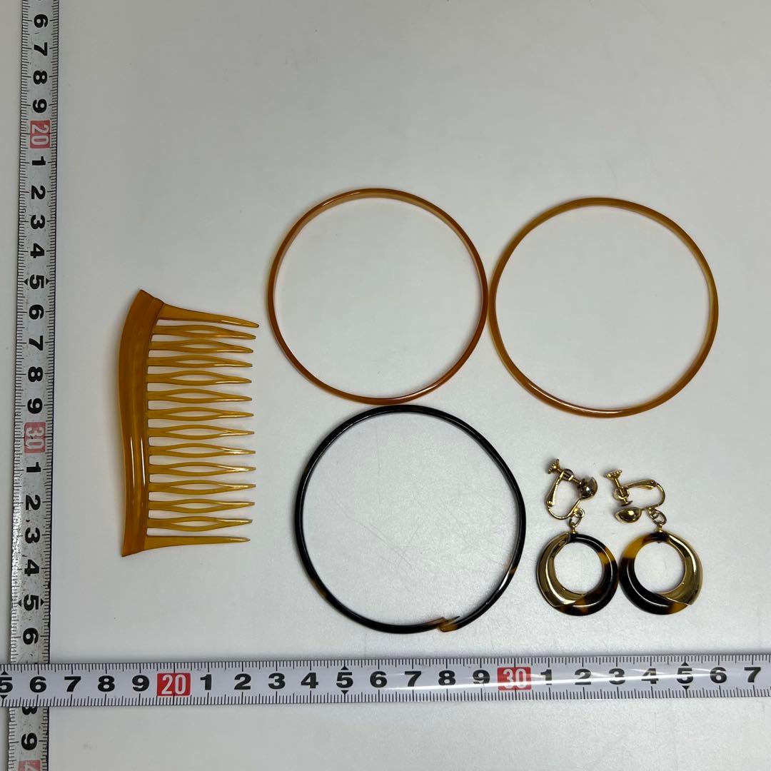 本白鼈甲 バングル 3本 くし 21g 東K7-1229☆2F