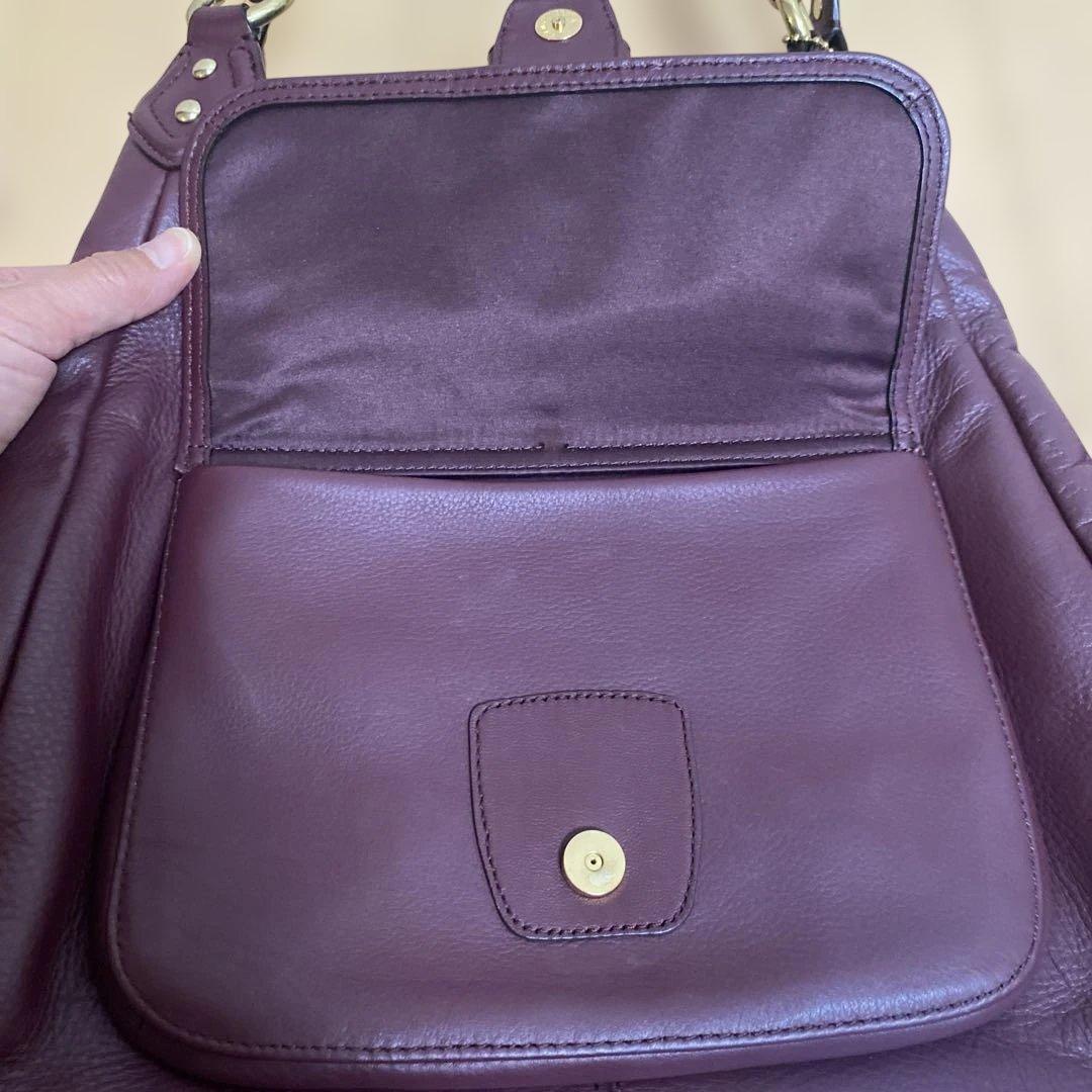 ☆極美品 ☆コーチ キャンベルレザー ホーボー ワインレッド レディース