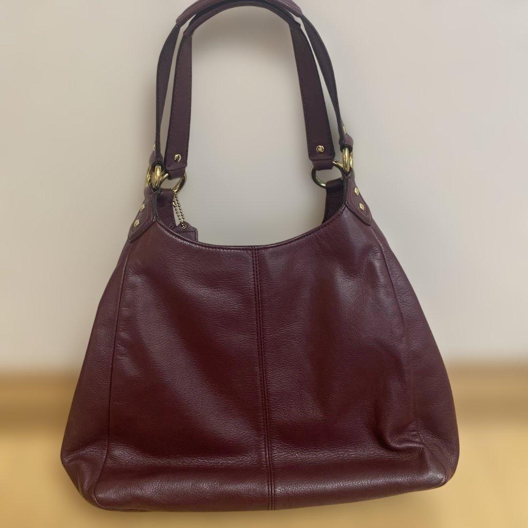 ☆極美品 ☆コーチ キャンベルレザー ホーボー ワインレッド レディース