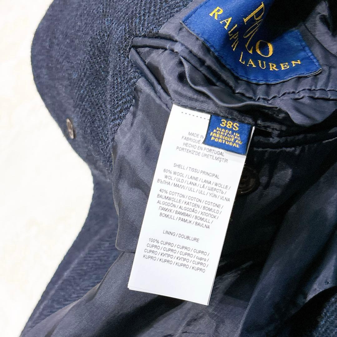 新品同様✨ ポロラルフローレン チェスターコート ネイビー ヘリンボーン