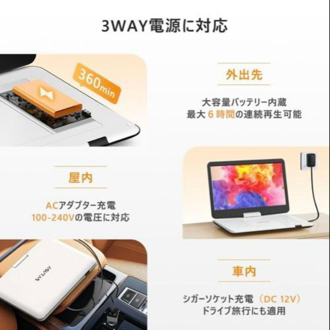 ❤️在庫1点❤️ポータブルDVDプレーヤー 17.9型 液晶 14インチ 超大画面