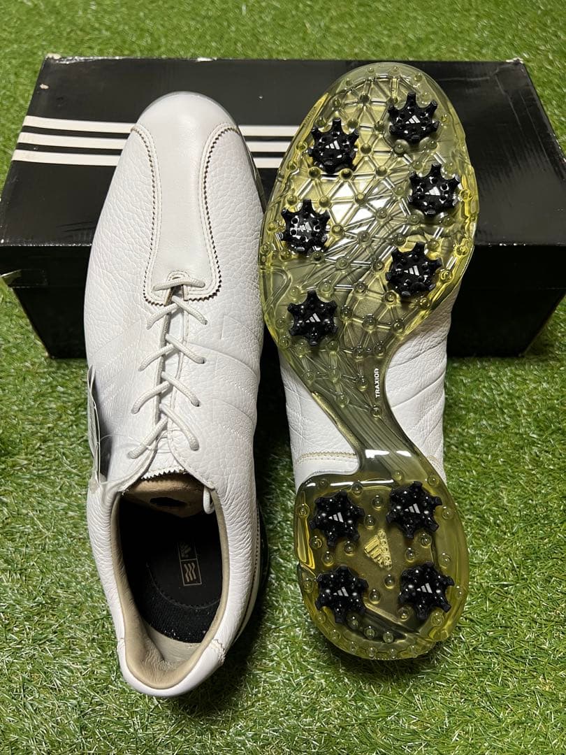adidas ゴルフスパイク高級　ホワイト