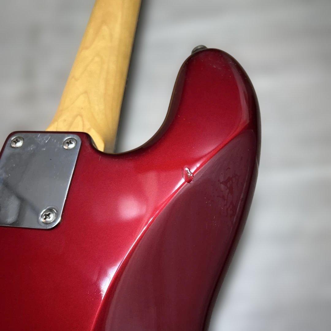 Kaalena 赤いエレキベース ダブルコイルピックアップ