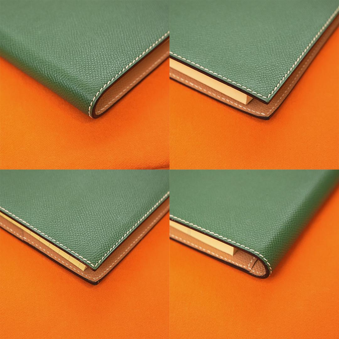 希少美品保存袋付き エルメス A4ノートカバーバイカラーアジェンダ