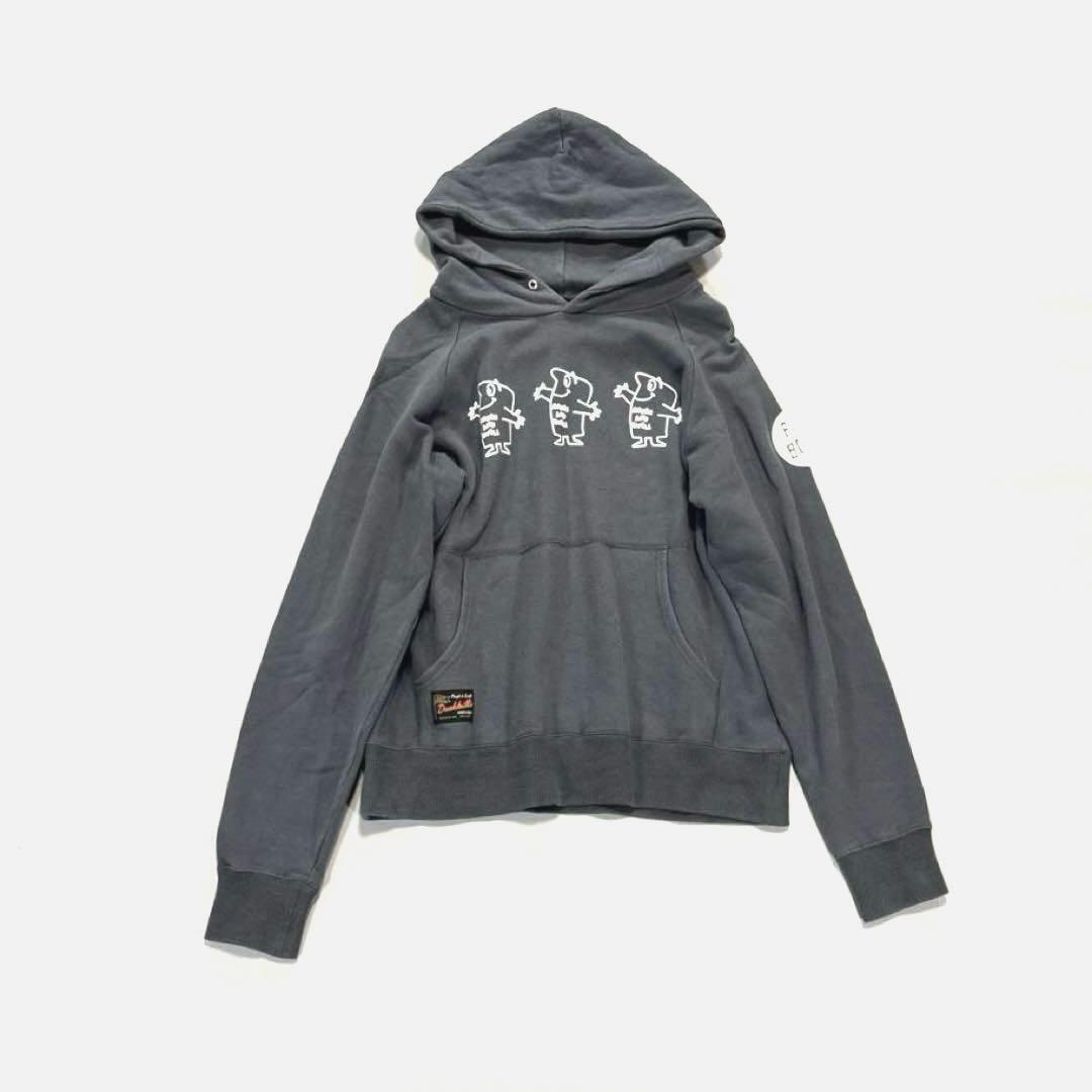 ラフアンドスウェル　フード　パーカー　プルオーバー　スウェット　グレー系　M