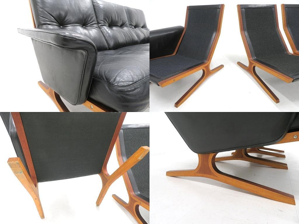 天童木工 ビンテージ 菅沢光政 ペリカン ビンテージ 3人掛けソファ 和