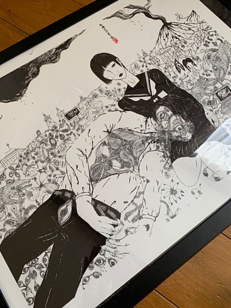 市場大介　美人画　シルクスクリーン　特大アートポスター 6/60 限定品