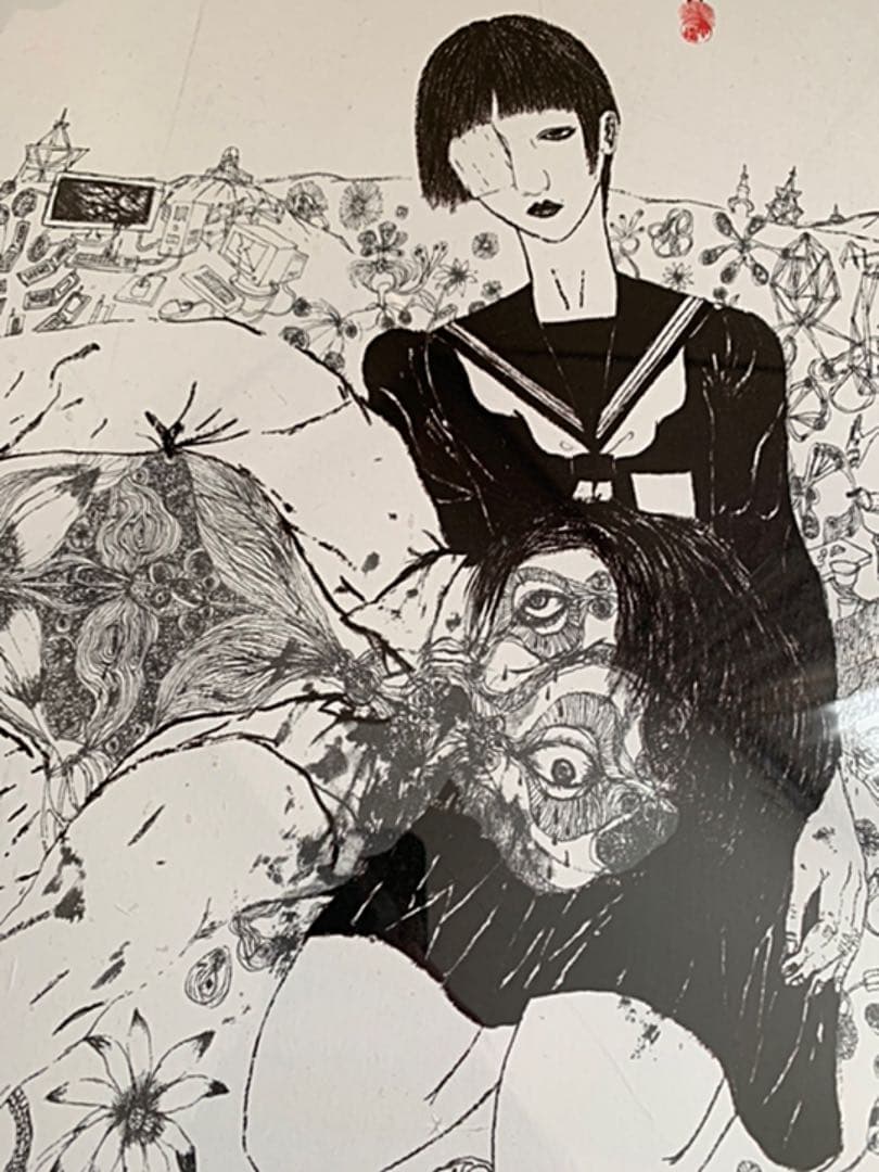 市場大介　美人画　シルクスクリーン　特大アートポスター 6/60 限定品