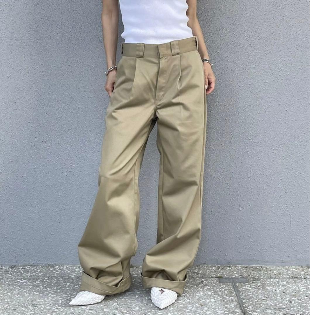 ok.soon×dickies ワイドチノ パンツ チノ S