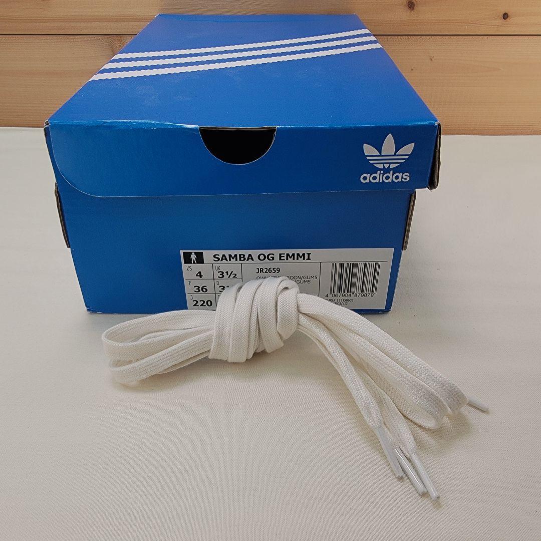 アディダス サンバ OG エミ別注 オフホワイト/マルーン 22cm