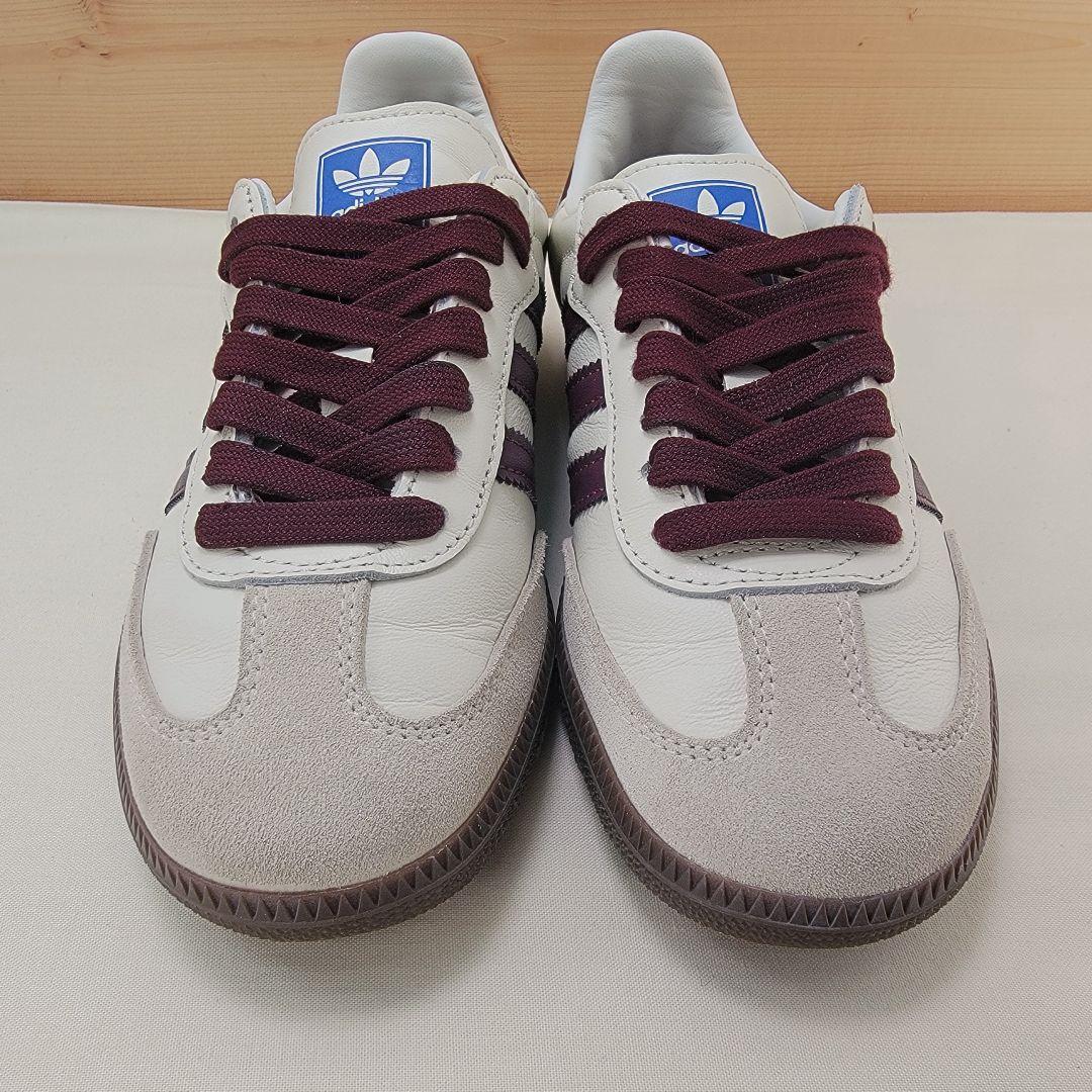アディダス サンバ OG エミ別注 オフホワイト/マルーン 22cm