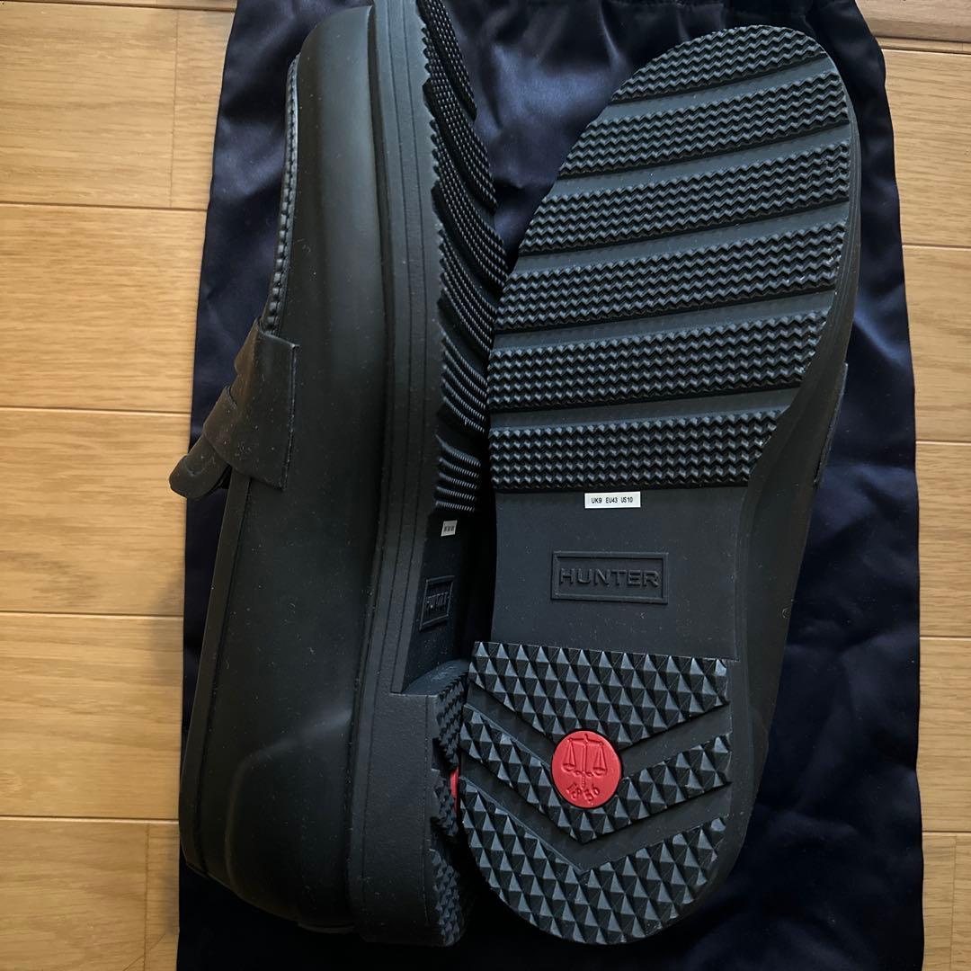 ハンター　レインシューズ　メンズ　サイズ28cm UKサイズ9 黒