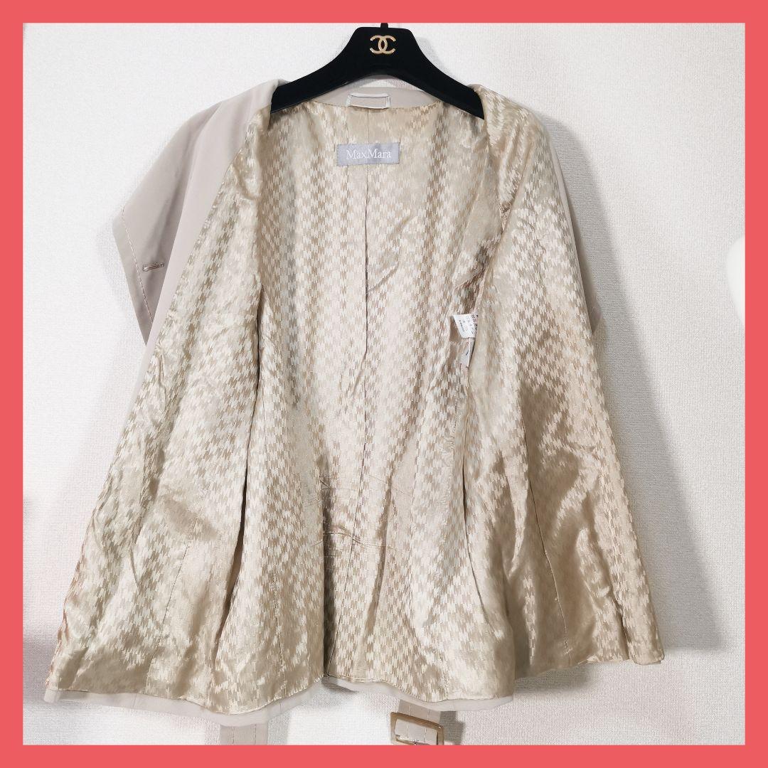 はわい８０８! マックスマーラMaxMara高級シルバータグトレンチコート