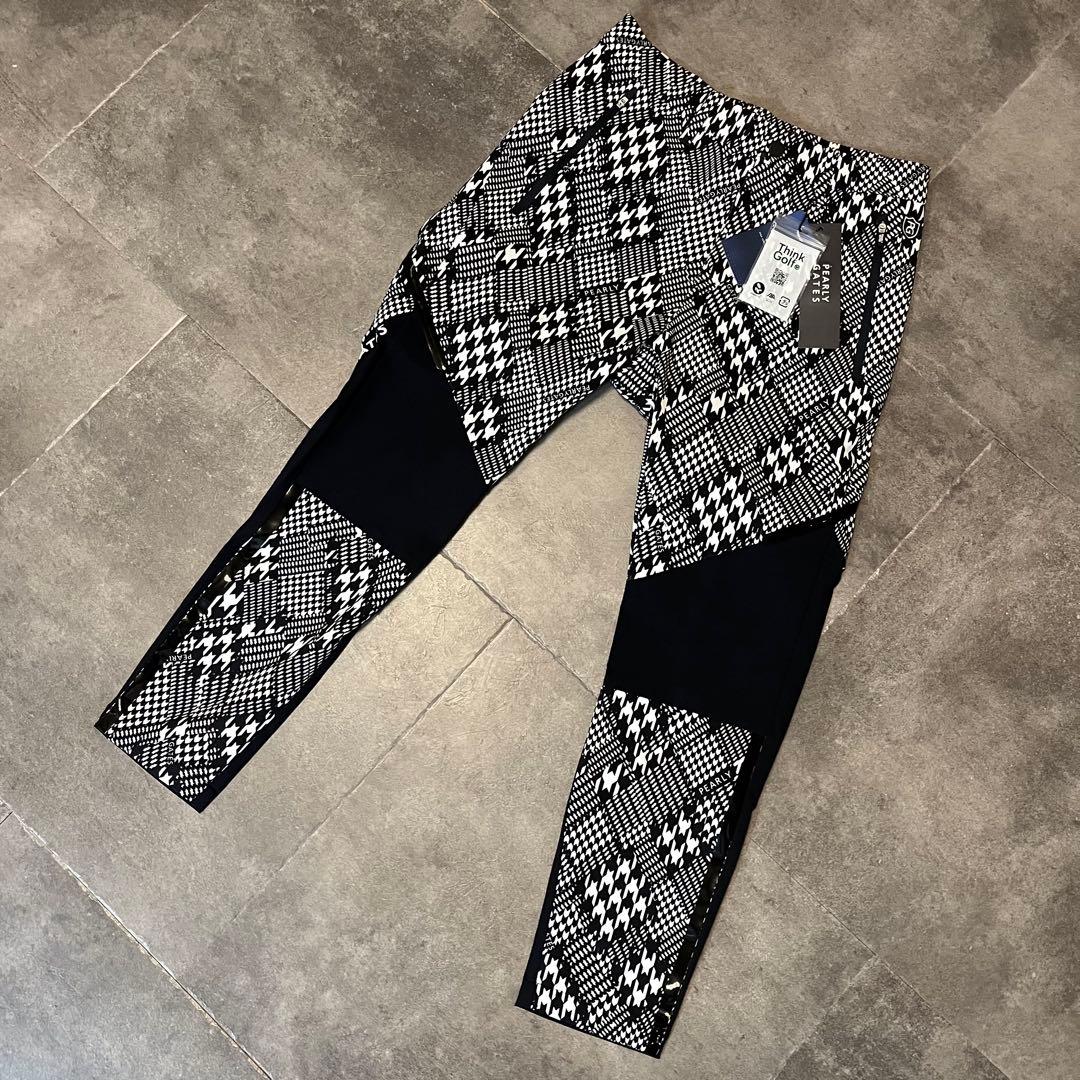 新品 希少サイズ3 パーリーゲイツ デニット150dカノコリバー 千鳥柄パンツ