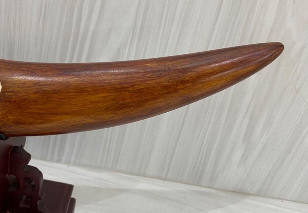 天然マンモス牙美しい手作り彫刻九鯉献瑞 置物