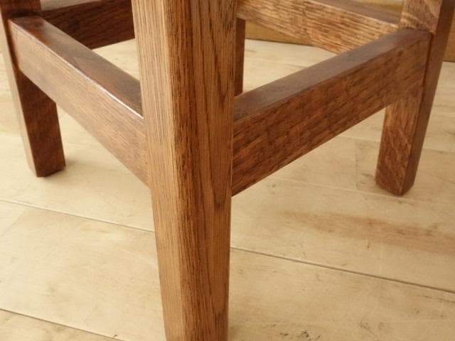 北海道手作り家具　ナラ材　スツール　座面一枚板　　勇峰工芸（新）フォトセット