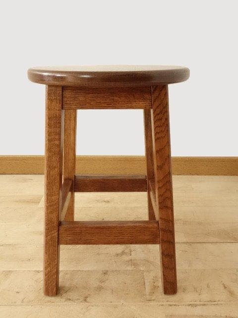 北海道手作り家具　ナラ材　スツール　座面一枚板　　勇峰工芸（新）フォトセット