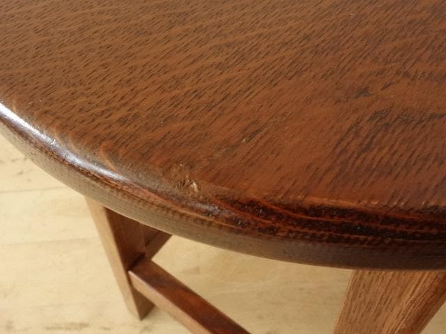 北海道手作り家具　ナラ材　スツール　座面一枚板　　勇峰工芸（新）フォトセット