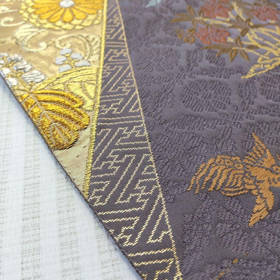 袋帯】灰紫の気品＊有職文様がずらり並ぶ“雅の世界｜裂