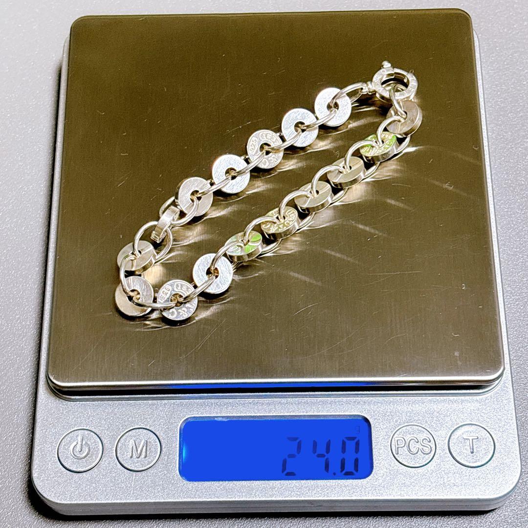 【美品】18.5cm ティファニー 1837 サークルリンク ブレスレット925