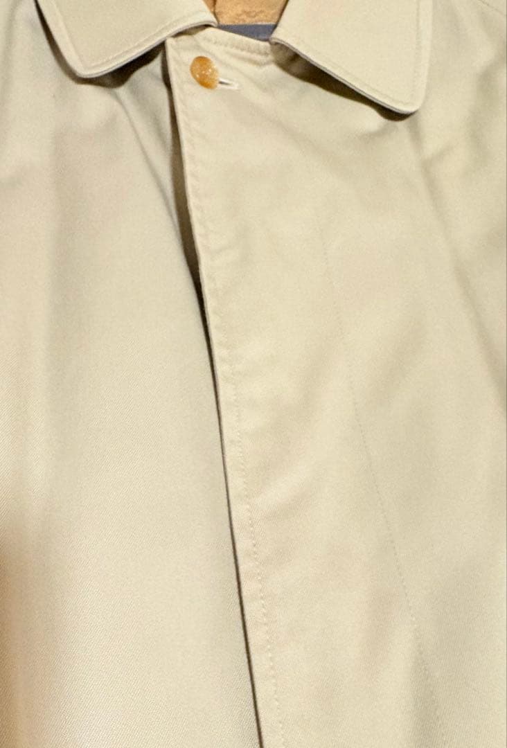 Aquascutum ベージュ ステンカラーコートメンズ　裏地付き　M