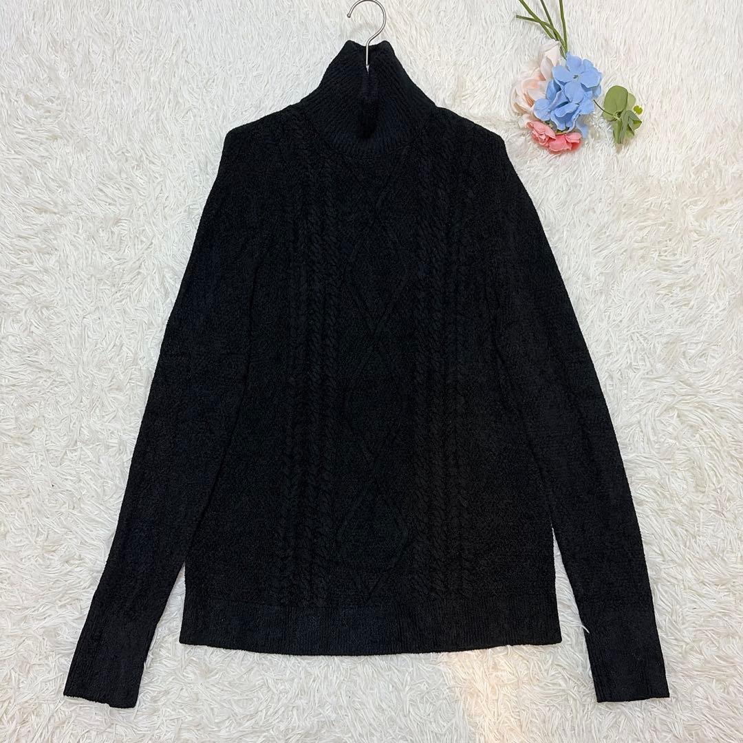 美品♡即完売 abyts ハイネック タートル ケーブルニット 佐藤健 黒
