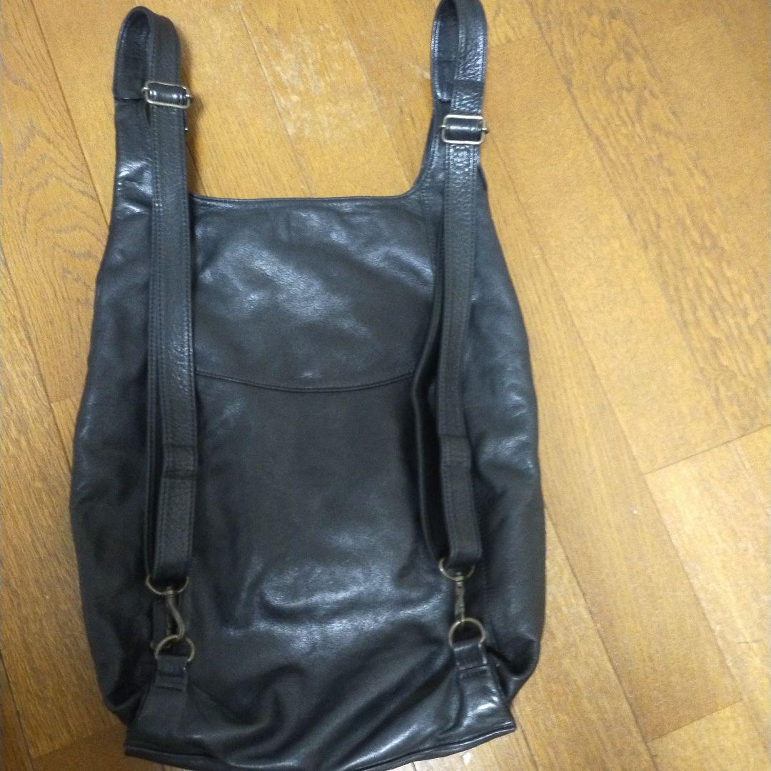 B.stuff　黒のレザーリュック