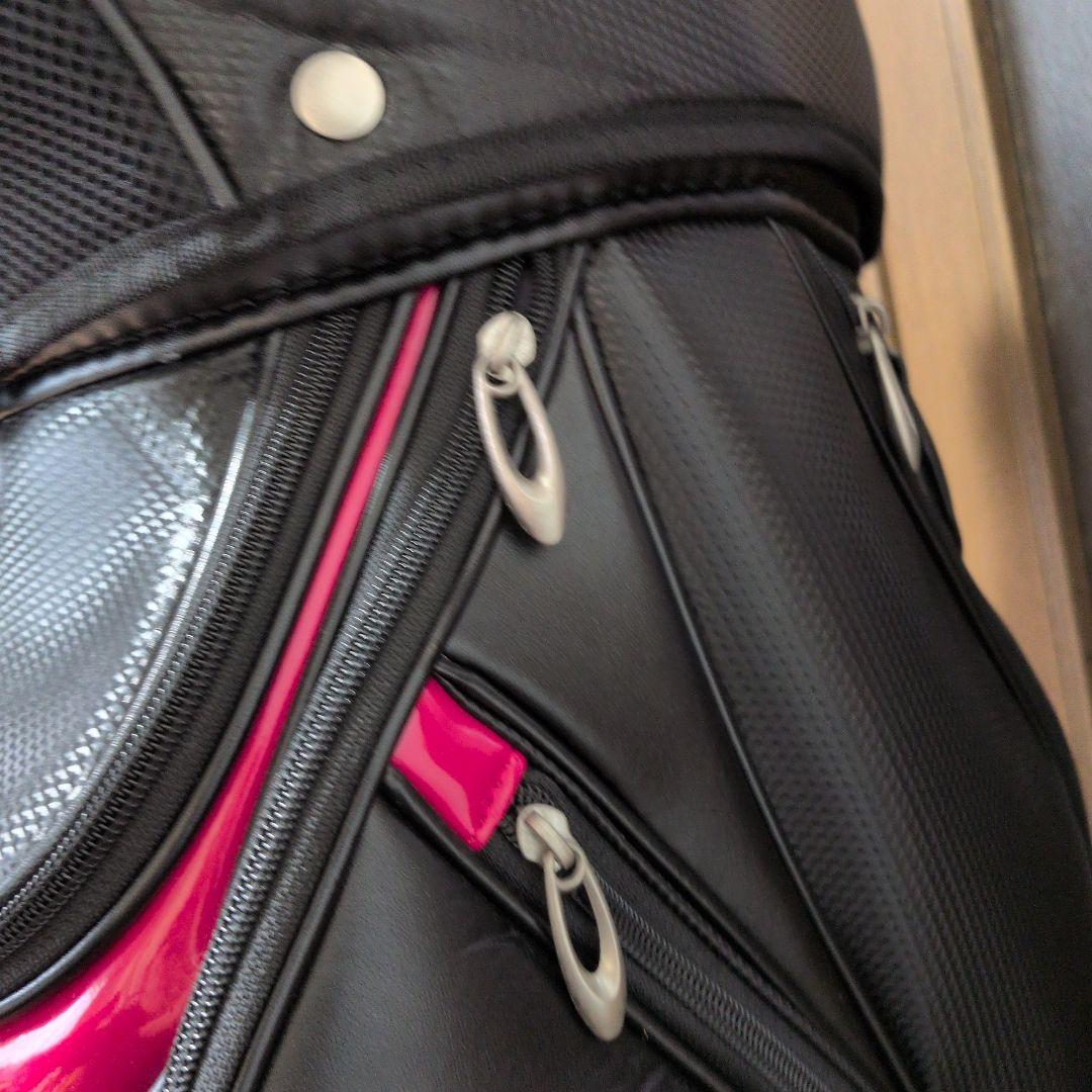 送料無料/美品　TOURSTAGE キャディバッグ 黒/赤