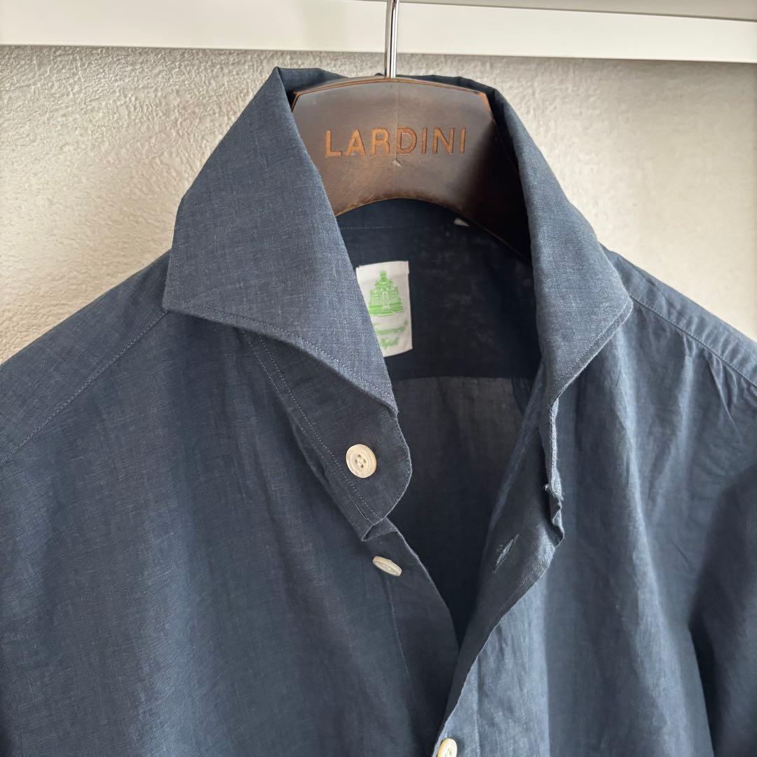 美品】Finamore フィナモレ ホリゾンタルカラーシャツ XS - メルカリ