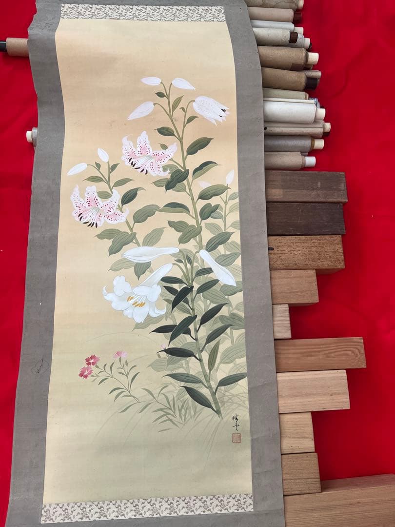 m*m様 掛軸まとめて38本 日本画 書 山水 花鳥 茶掛など！ 美術品